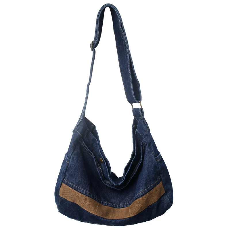 2022 New Denim Shoulder Bags For Women Casual Female Handbags Jeans Shoppers Eco Bag Large Capacity Travel Canvas Crossbody Bags 