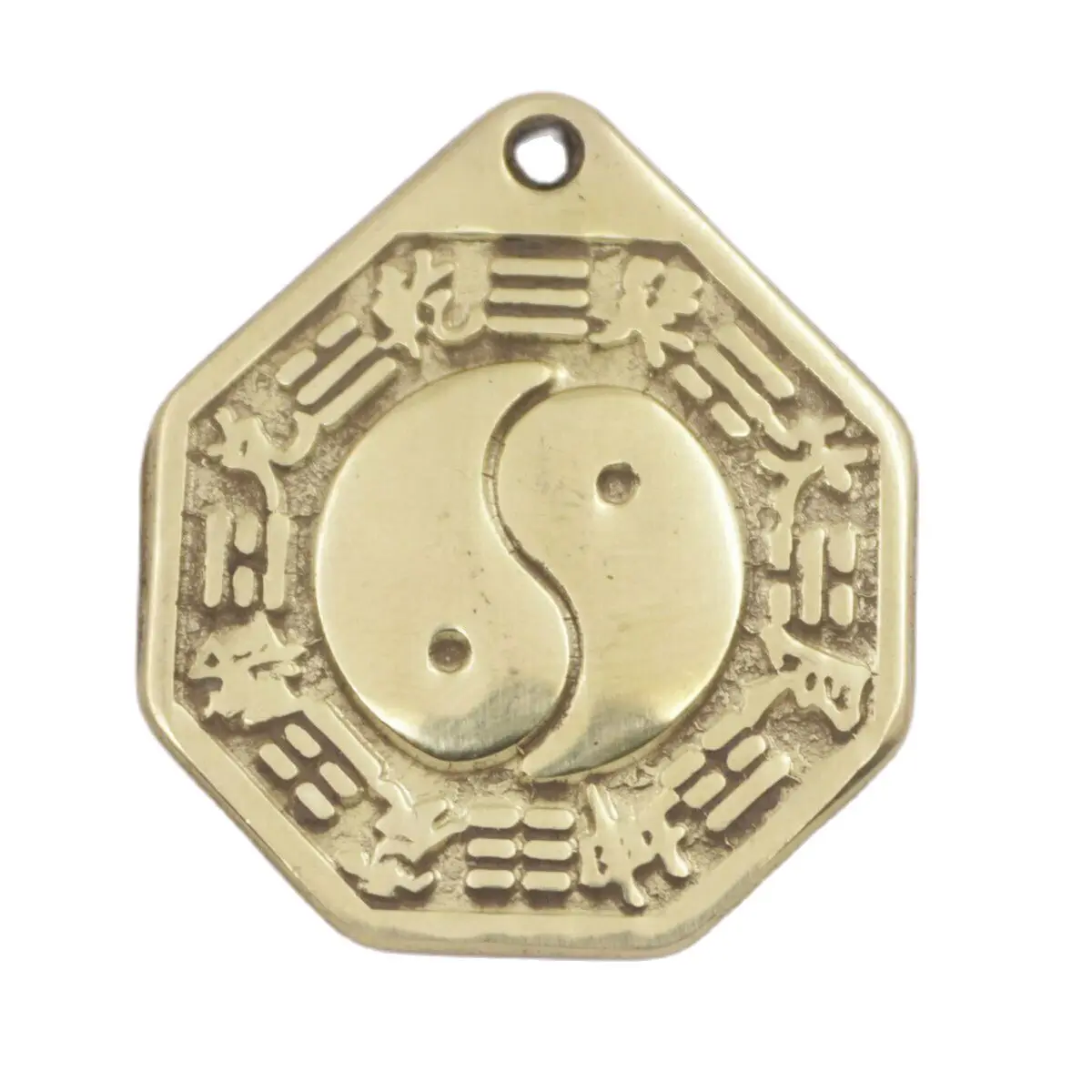 

30mmX35mm Golden Bagua mirror Feng Shui Mirror Brass Good Lucky Pendant