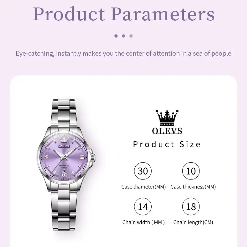 OLEVS 3668 Women Watch Fashion Elegant Roman Scale Waterproof Automatic Date Quartz Watch Luxury Brand Women Watch Reloj Mujer 6