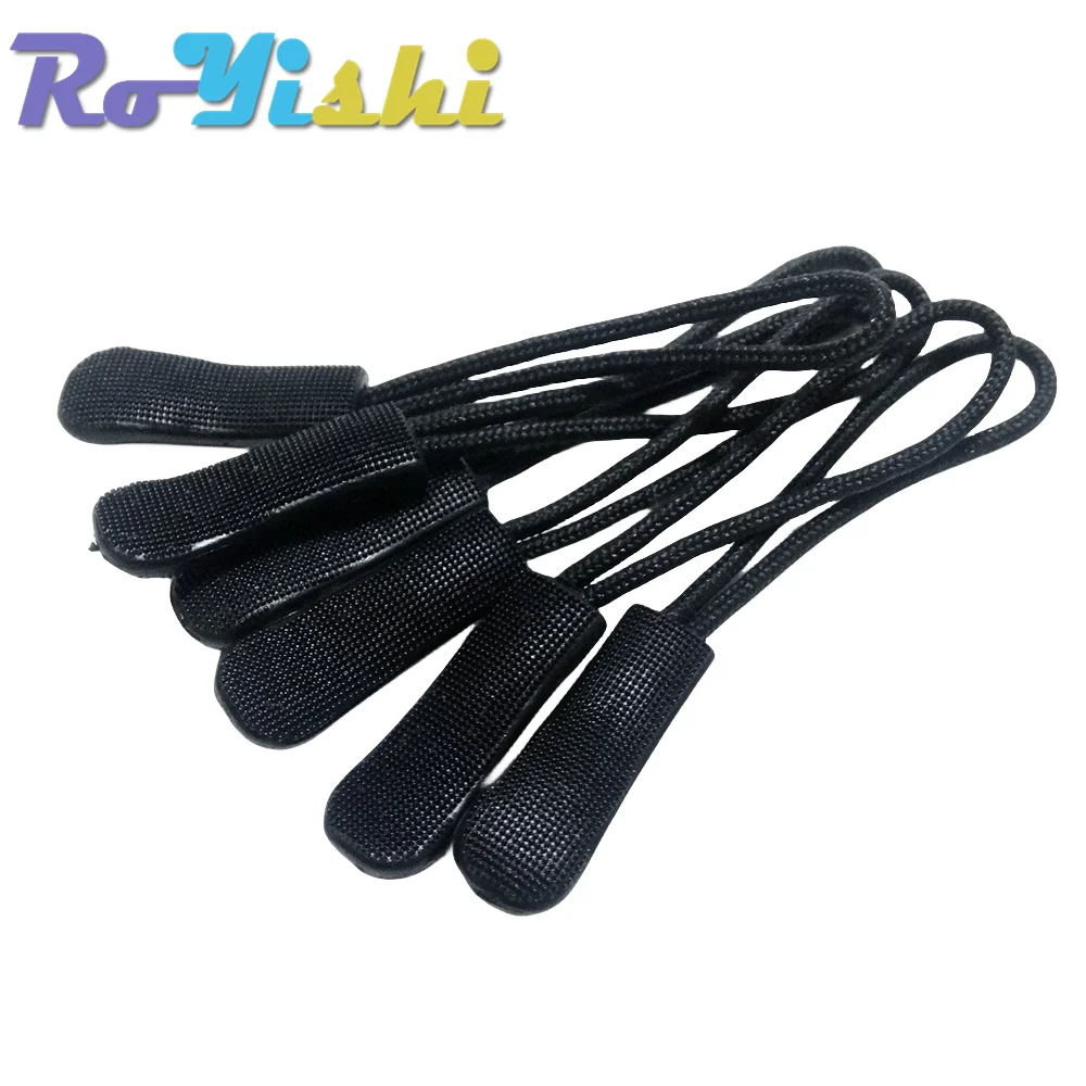 10 Stück/Packung Mix Color Cord Zipper Pull Strap Lariat Schwarz für Bekleidungszubehör – Detail 4
