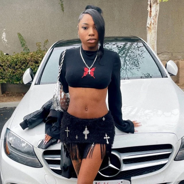 Saia de Pelúcia Estampada Cruzada da Moda