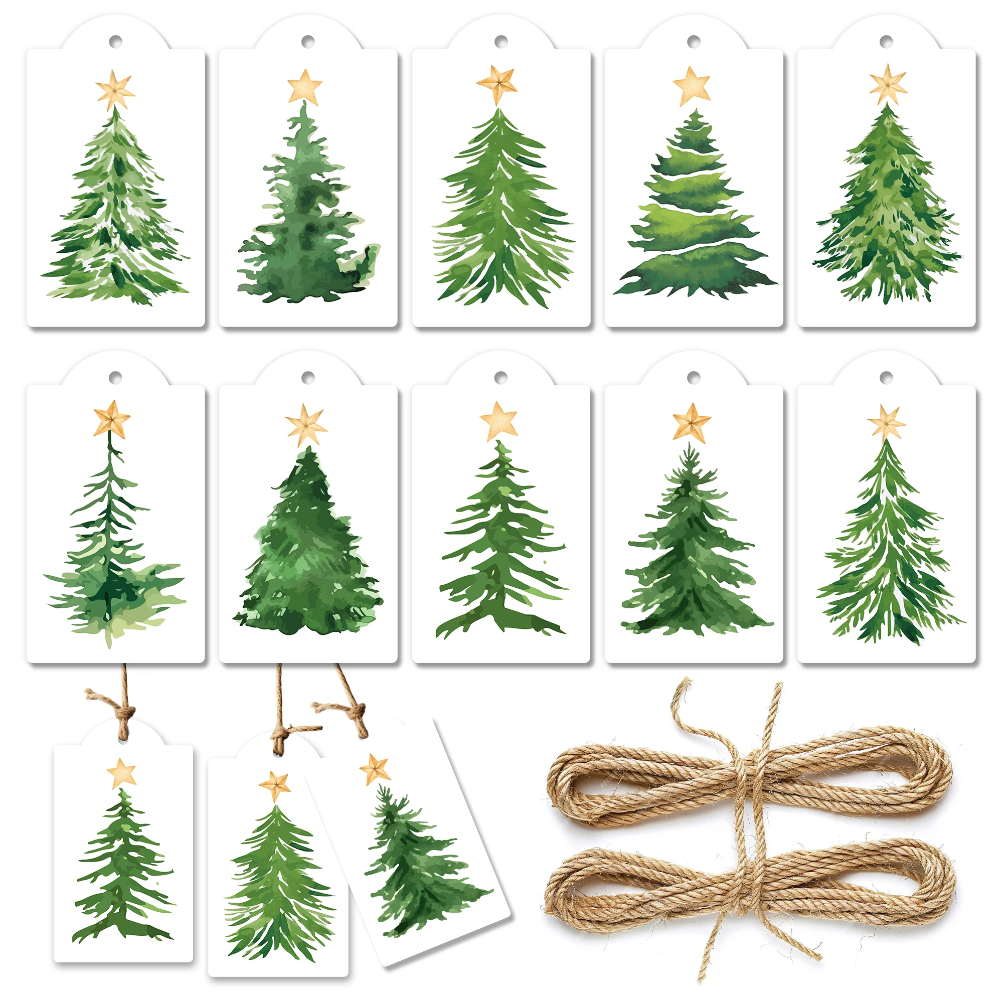60 stücke Weihnachten Santa Claus Papier Tag mit String Nussknacker Geschenk Verpackung Label Box Dekoration Karte Für Weihnachten Party Liefert – Detail 22
