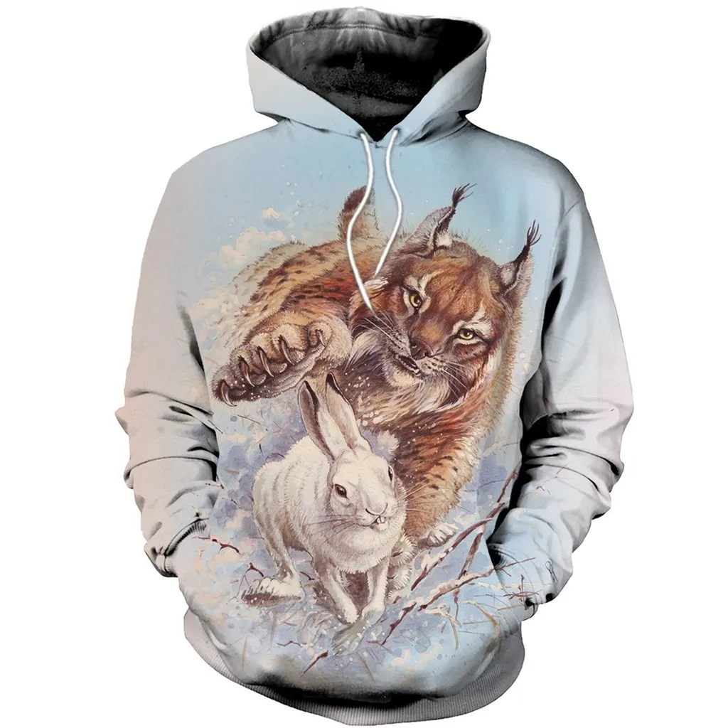 

Cute Bunny Pattern 3D Full Printed Hoodie Autumn Unisex Casual Sweatshirt Fashionable Personality Zipper Hoodies DY349