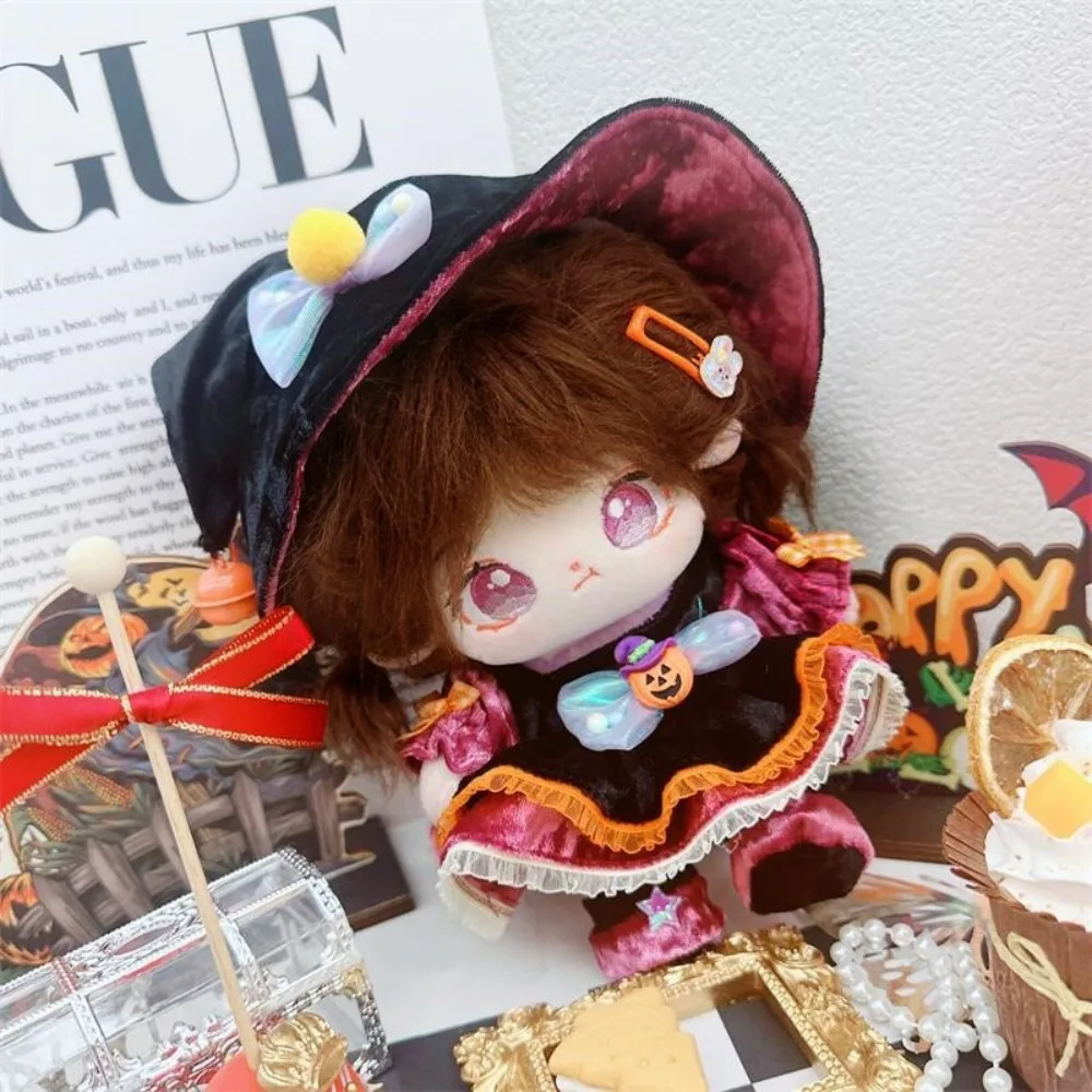 Clothes Pumpkin Cotton Witch Clothes Set Bow Kawaii Cotton Halloween Suit Dress Up Fashion Clothes 20cm Cotton