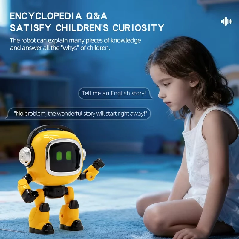 Robot Compagno AI: Facile da Usare, Robot Elettrico per Bambini, Giocattolo Telecomandato per Viaggi, Casa ed Educazione, Meccanico Elettrico per Bambini - immagine 5