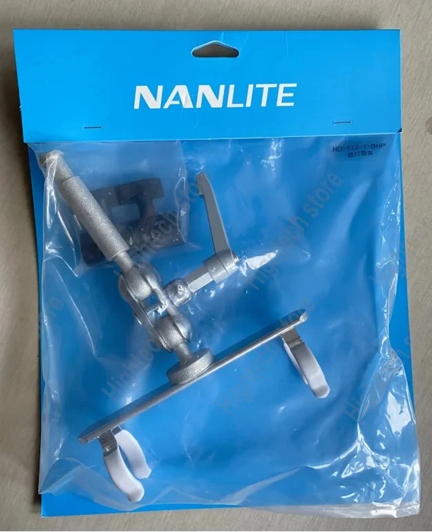 Nanlite HD-T12-1-BHP 파보튜브 T12 홀더 스위블 볼 조인트 및 5/8인치 베이비 핀 포함 1튜브 볼 헤드 요크 스위블 핀 포함