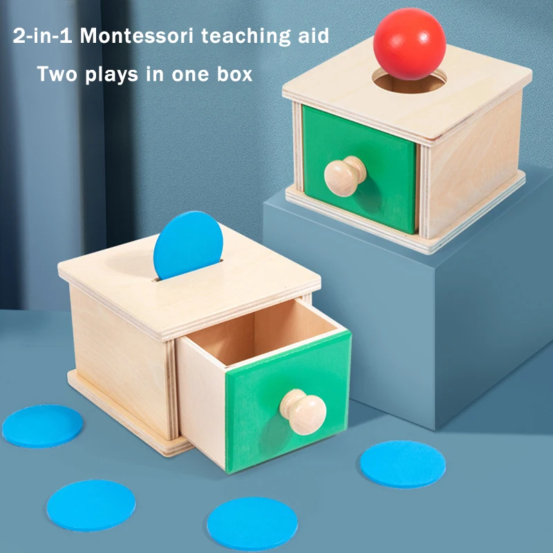 Interactive Montessori Wooden Puzzle & Coin Ball Game Set for Kids - Hand-Eye Coordination and Grasping Skills Development
