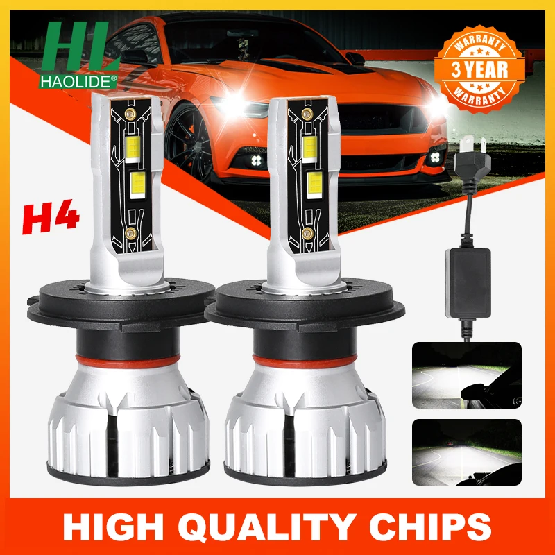

HAOLIDE H7 Led Headlight Canbus 18000LM HighPower 9005 HB3 9006 HB4 H1 H11 H4 LED Bulb Turbo Lamp for Car Driving Auto Fog Light