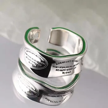 Bracciale ad anello retrò con avocado per donna Anello regolabile irregolare Accessori per gioielli di design fatti a mano Regalo unisex per gli amanti 1