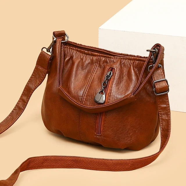 Travel Sling Bag Women RAINSMORE Handbags For Women PU Leather Top