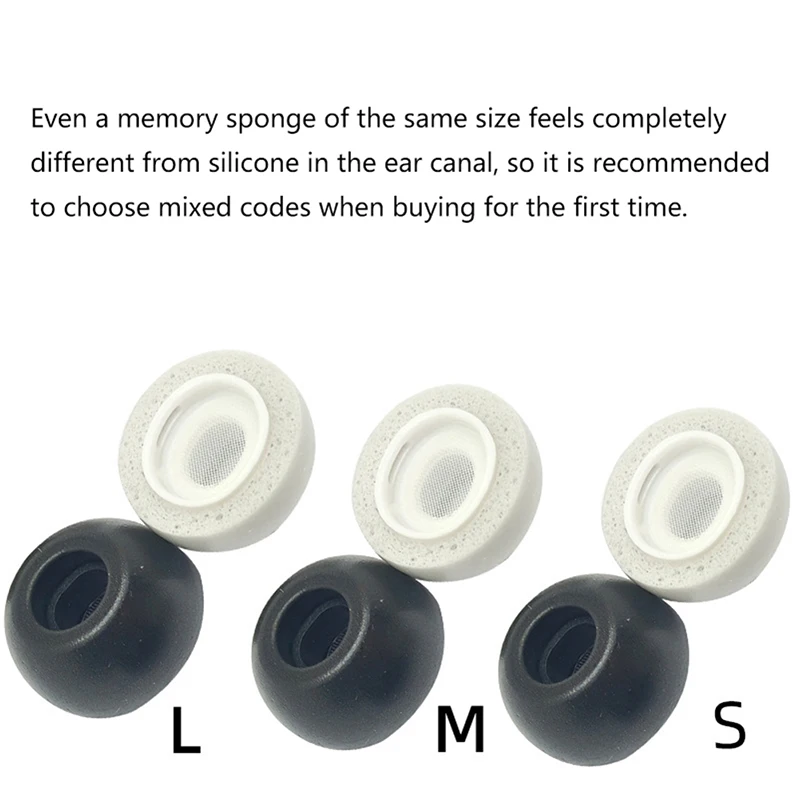 Embouts Airpods Pro 2 en mousse à mémoire de forme, embouts de remplacement pour coussinets d'oreille, accessoires