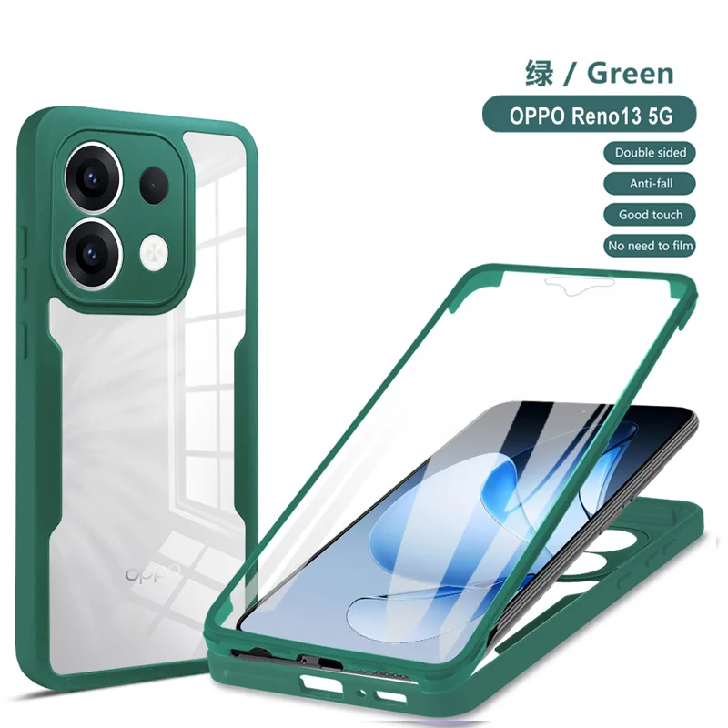 360° Full Protective Transparent Shockproof Case with PET Soft Screen Film