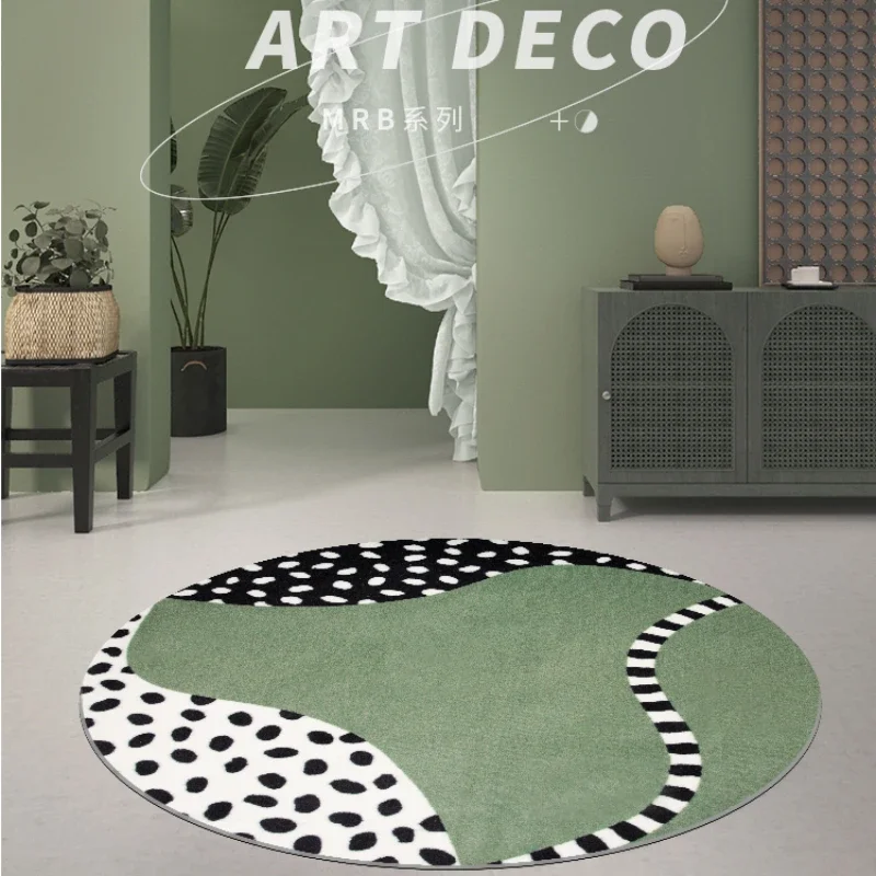 Leopard Print Bedroom Decor Round Rug Fluffy Soft Carpets for Living Room Modern Minimalist Plush Carpet Home Non-slip Floor Mat 4