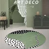 Leopard Print Bedroom Decor Round Rug Fluffy Soft Carpets for Living Room Modern Minimalist Plush Carpet Home Non-slip Floor Mat 4
