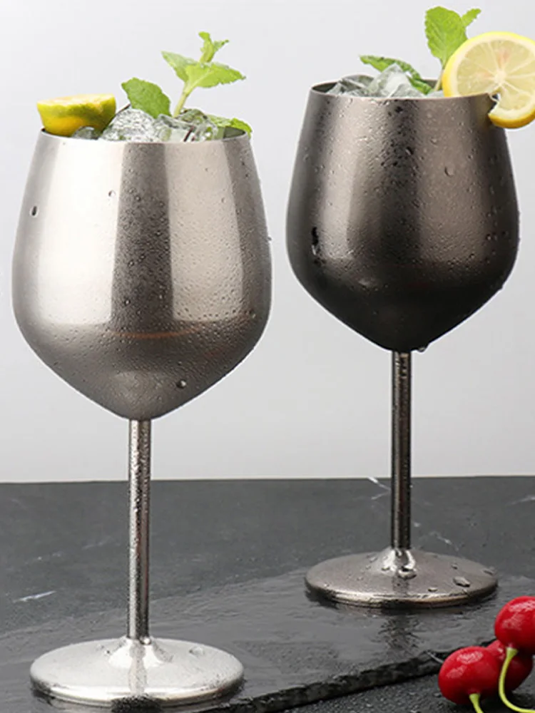 Description Picture 3 of item6pcs Stainless Steel Wine Glass,Champagne Glass, Whiskey Glass, Creative Metal Goblet Red Wine Glass, Barrel-Type Drop-Resistant