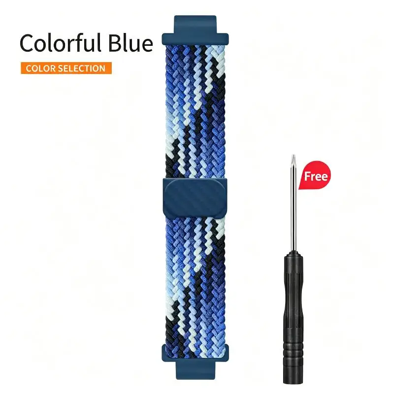 Magnetic Woven Elastic Buckle Nylon Strap for Children's Phone Watch