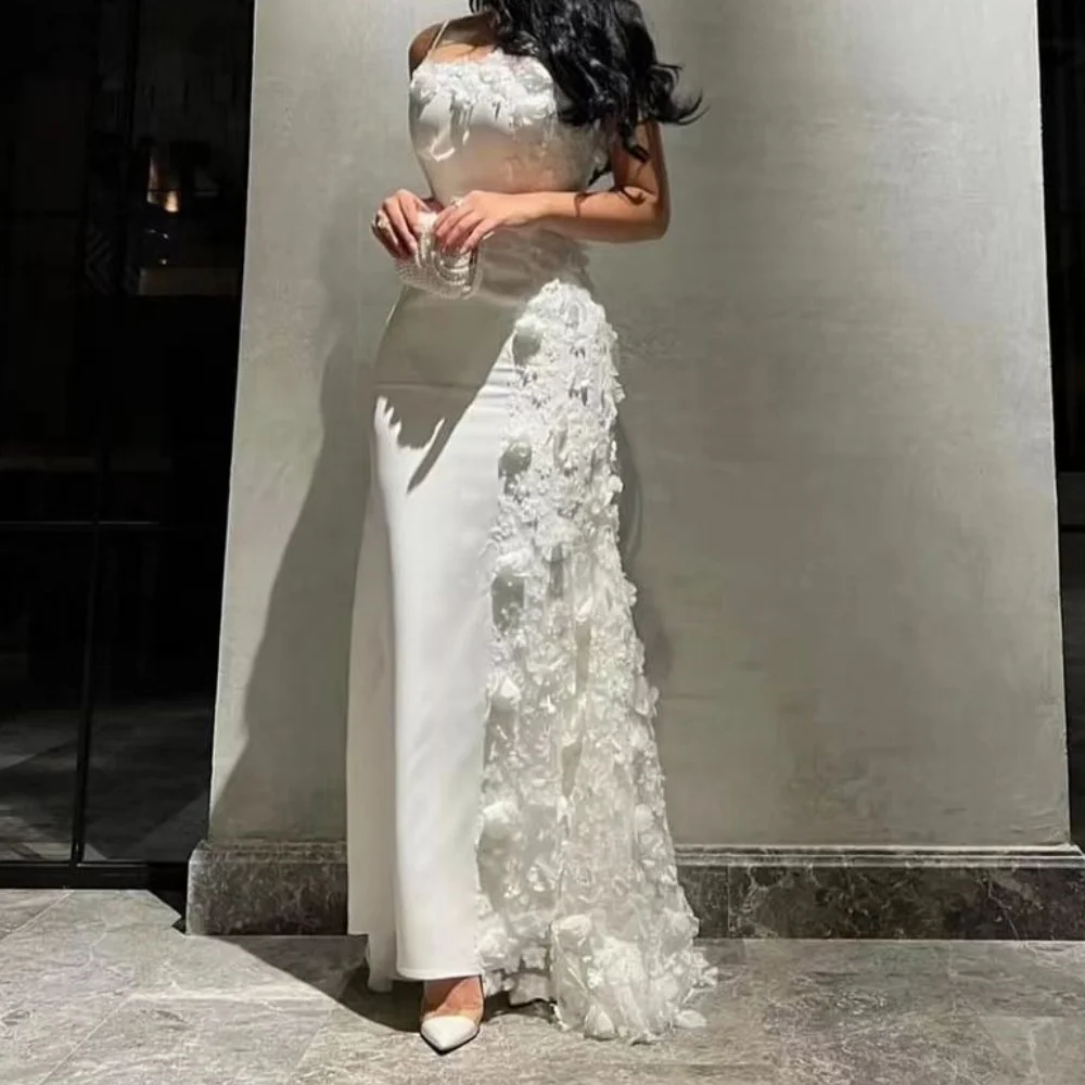 

Muloong Square Neckline Sweep Train Women Elegant And Pretty Luxury Prom Dress