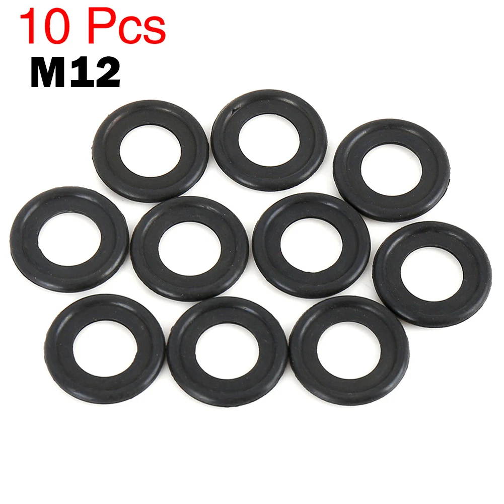 10x Auto Engine Oil Pan Screw Washer Rubber Washer Gasket For Buick For Chevrolet M12 M14 Engine Oil Drain Plugs