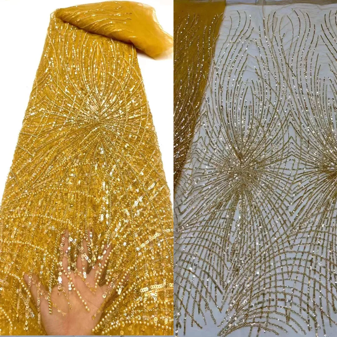 

Популярная 3D ткань из бисера/вышивка из французского тюля, сетчатые кружева/блестки, африканская нигерийская ткань для женских свадебных торжеств