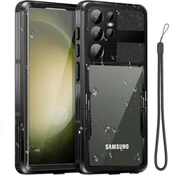 Waterproof Shockproof 360° Underwater IP68 Certified Case with Magsafe Compatibility - Samsung S23 (Black)