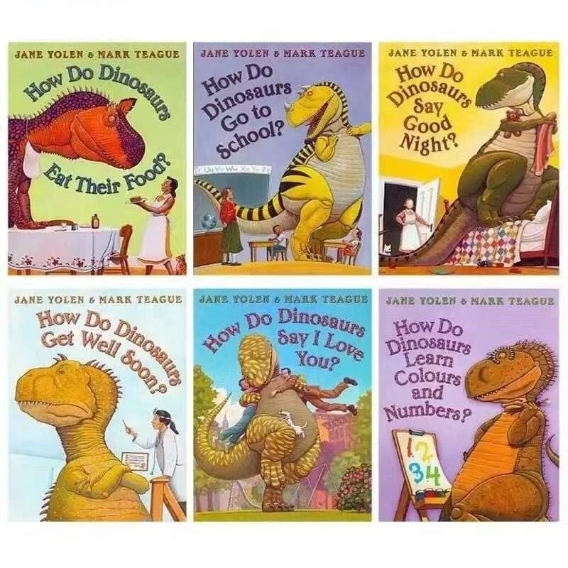 

The English picture book How Do Dinosaurs has a six-volume series of early education about dinosaurs