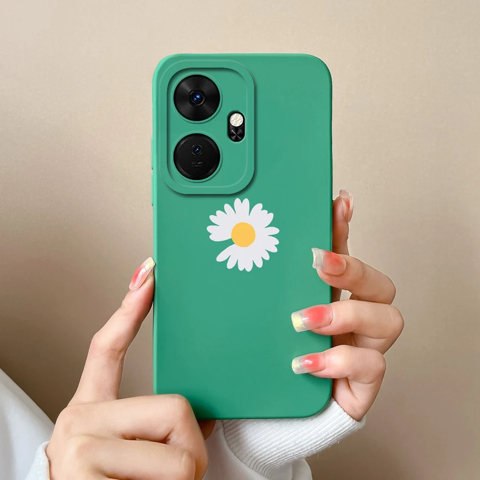 Cool Girl Cat Cartoon Pattern Liquid Silicone Soft Phone Case Cover