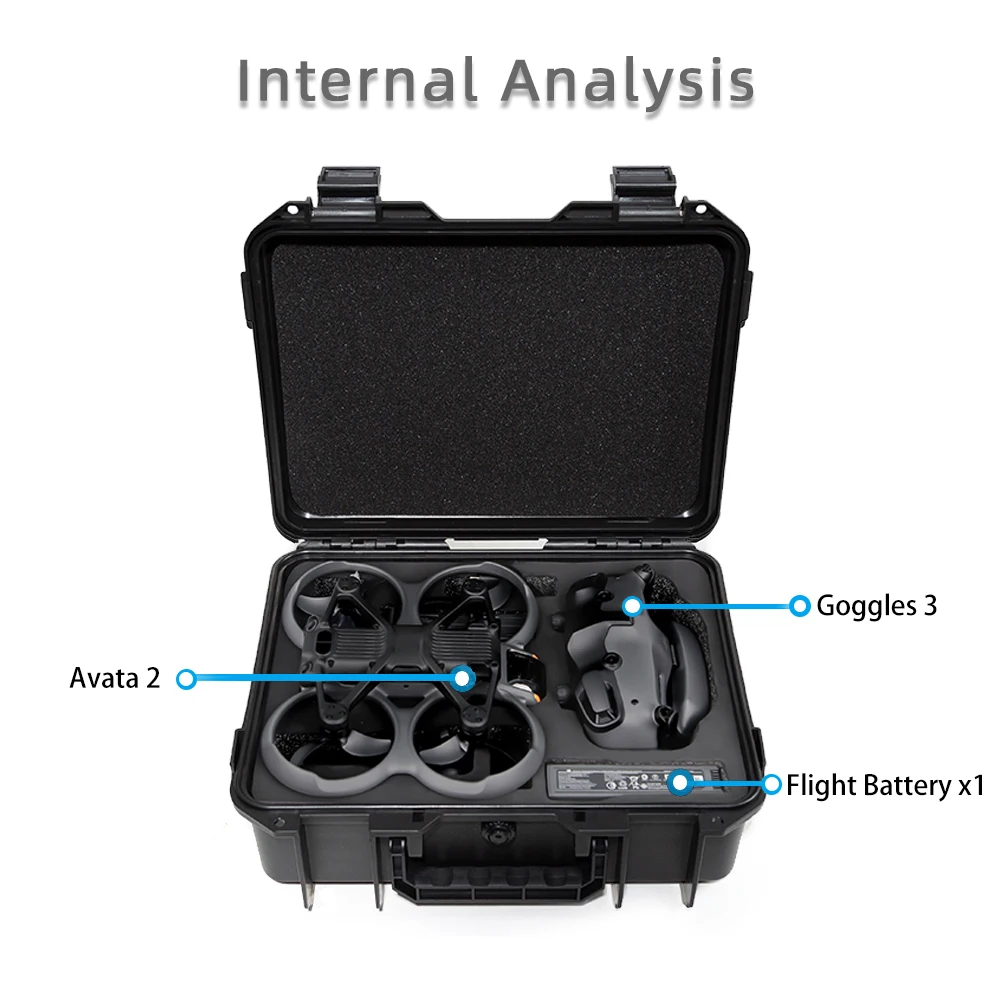 Explosion-Proof Box For DJI Avata 2 For Goggles 3 Waterproof Storage Case Hard Portable Carrying Case Suitcase Drone Accessories