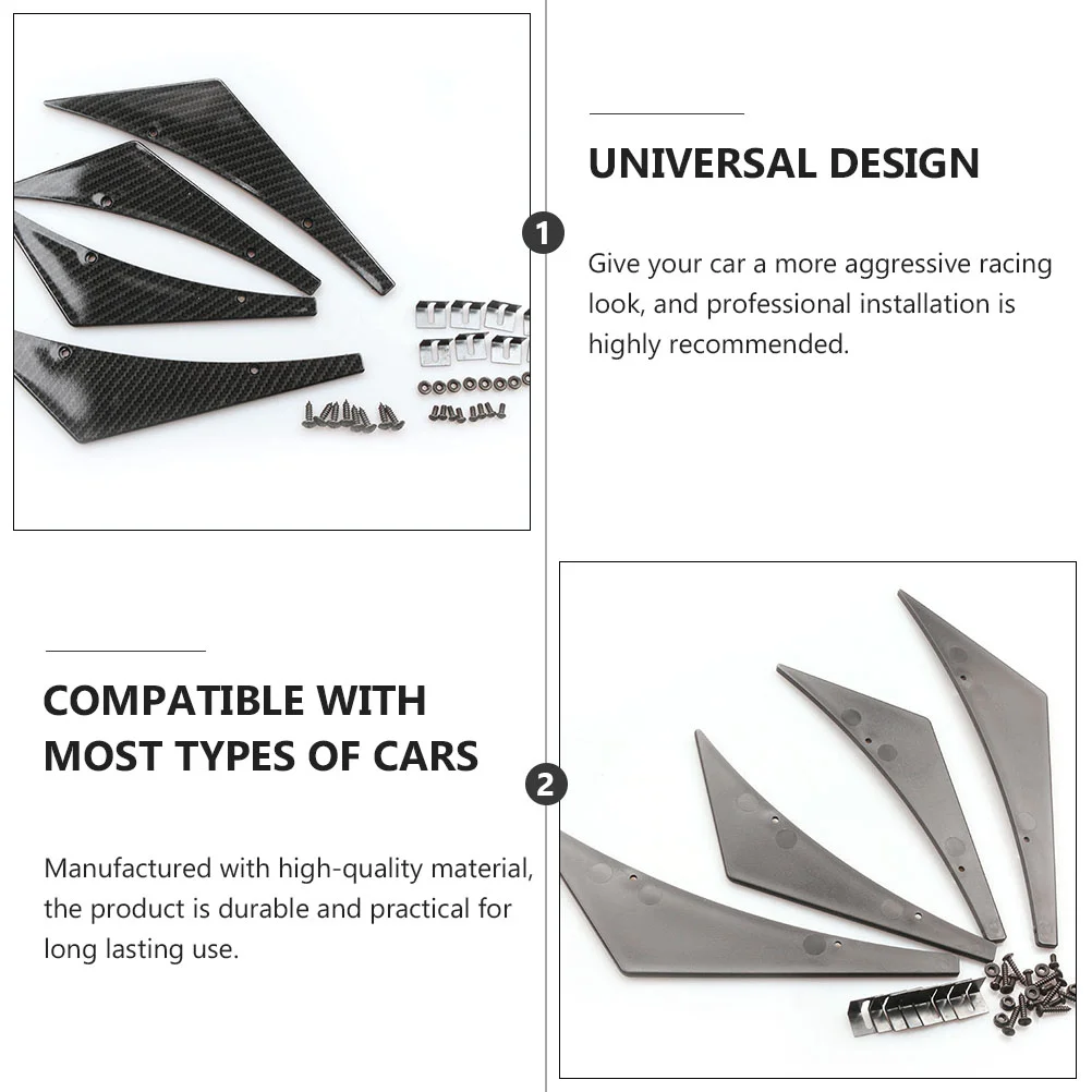 Leading Flow Knife Decor Sticker Car Supplies Bumper Cover for Front Lip Splitter Fins Decorate