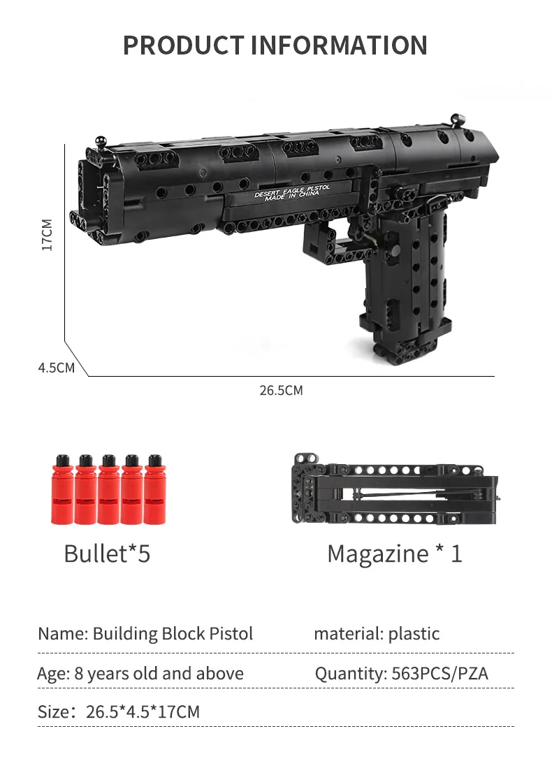 Compre MOLD KING Motorizado Block Gun Shooting Game Brinquedos O modelo de  arma de cano duplo model building bloqueia brinquedo para presentes de  aniversário de criança