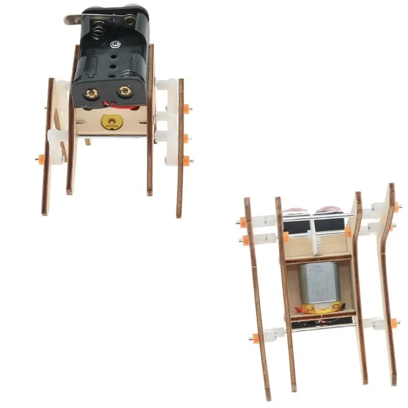 걷는 거미 로봇 생체공학 DIY 조립 모델 과학 기술 교육 실험 키트 나무 STEM 퍼즐