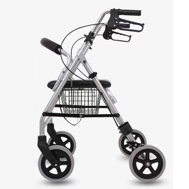Aluminum Alloy Elderly Walking Aids Assisted Walking Assistance Vehicle Wheeled Adult Handcart Rollator