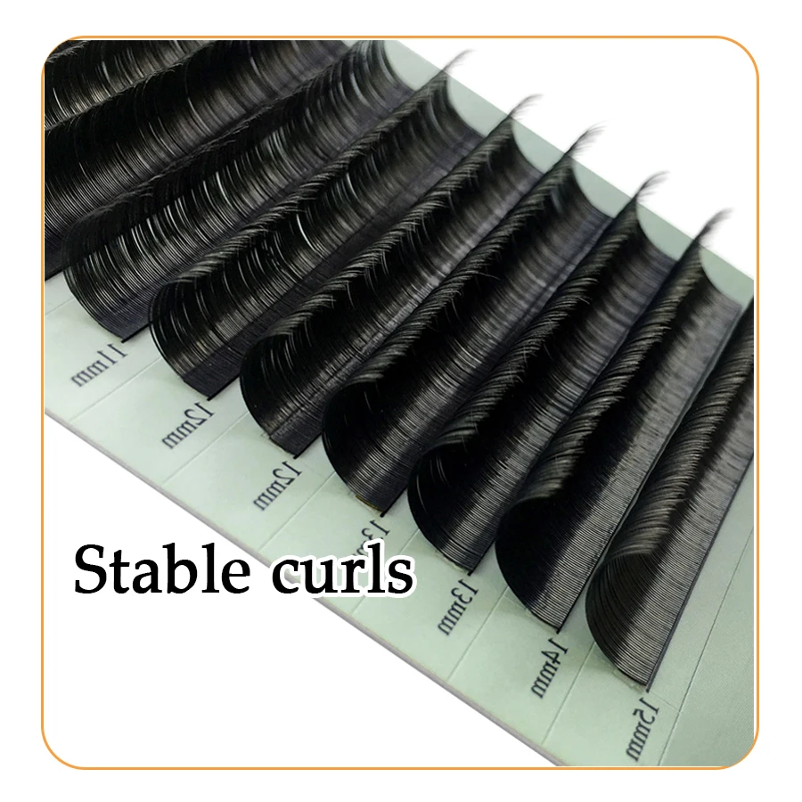 Description Picture 6 of itemIndividual Classic Mink Hair Fake Eyelash Ellipse Flat Lash Extensions Silk Natural Lash Extension Split Tips DIY Lash Mix