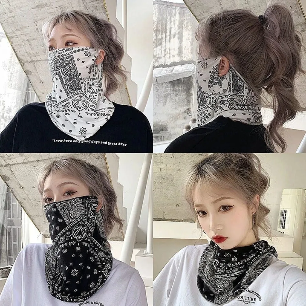 Sunscreen Face Mask Fashion Punk For Men Women Summer Face Neck UV Protection Ear Scarf Hip Hop Outdoor Sports Cycling Bandana Scarfs