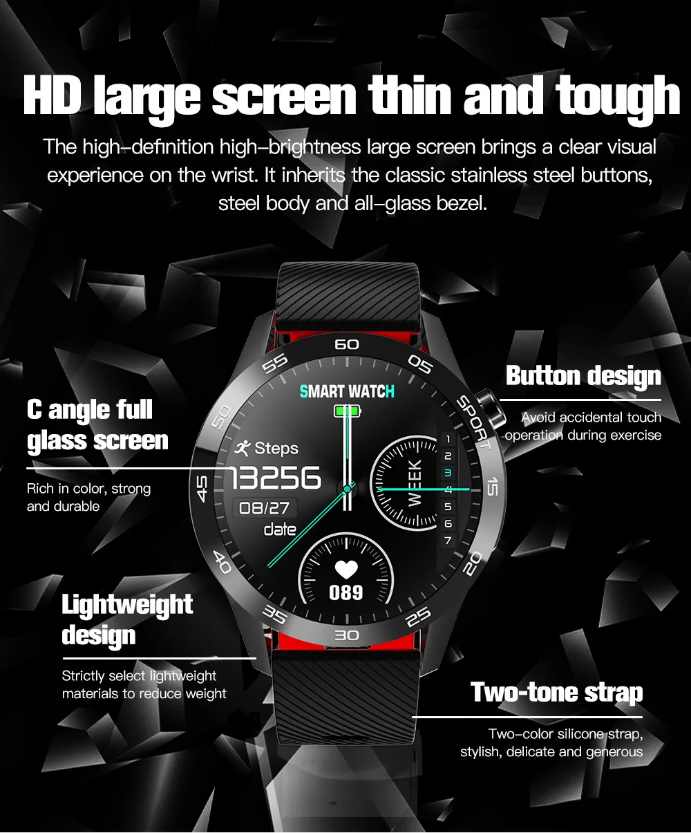 F22L Men Smartwatches Measure Body Temperature Heart Rate Blood Pressure Other Sports Smart Watches Suitable for