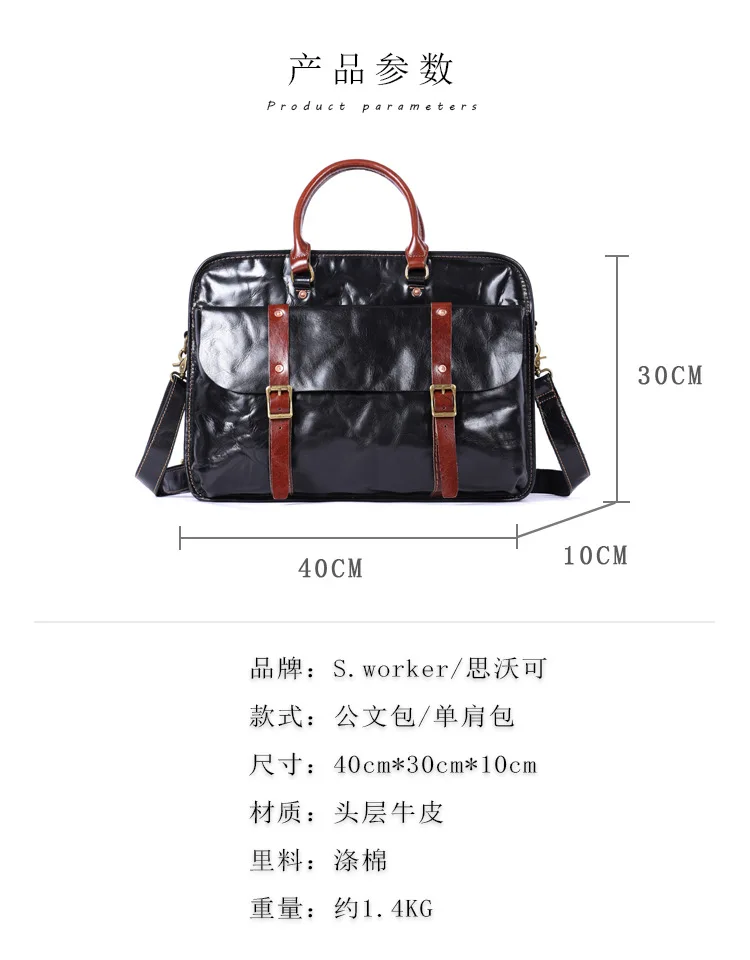 PNDME Modedesigner handgemachte pflanzlich gegerbte Rindsleder Männer Frauen Aktentasche Business echtes Luxus Leder Laptop Handtasche – Detail 1
