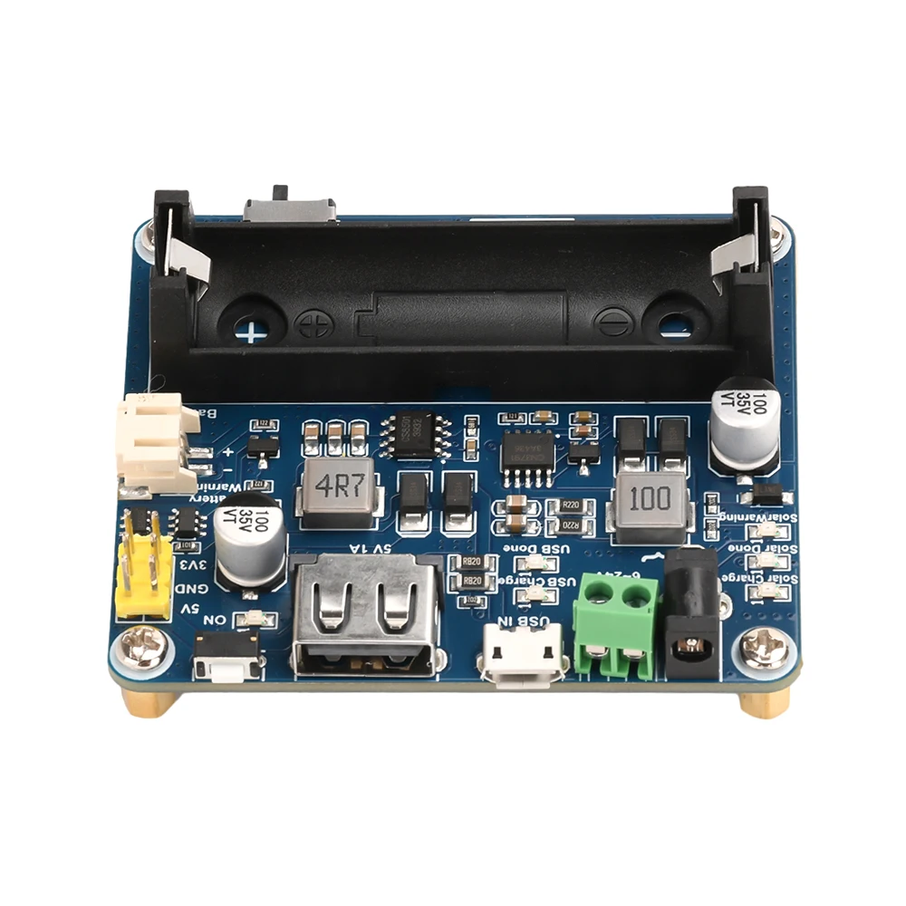 Solar Power Management Module with MPPT and Built-in Battery Holder
