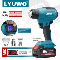 LYUWO 18V Heat Gun Shrink Wrapping Tool Hot Air Gun Air Dryer Soldering Thermal Blower with LED display, Tool only, No battery 1
