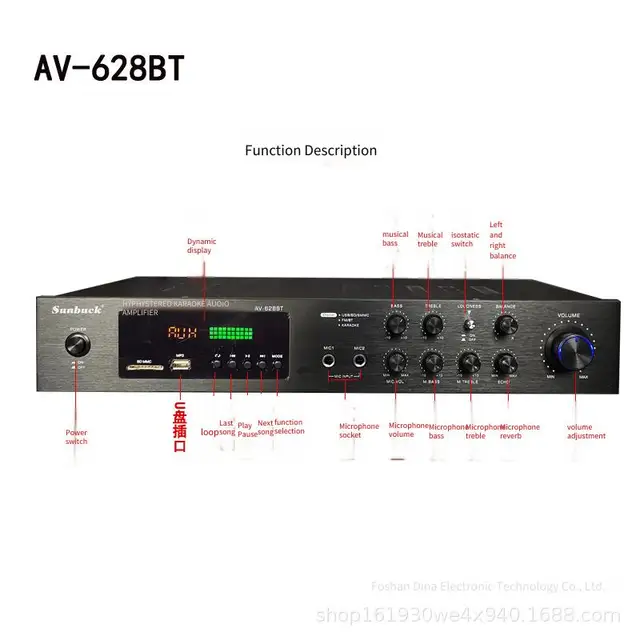 Bluetooth Sound Speaker Amplifier Stereo Audio Amplifier Audio Stereo System Components Ultra-heavy Bass High Power 2