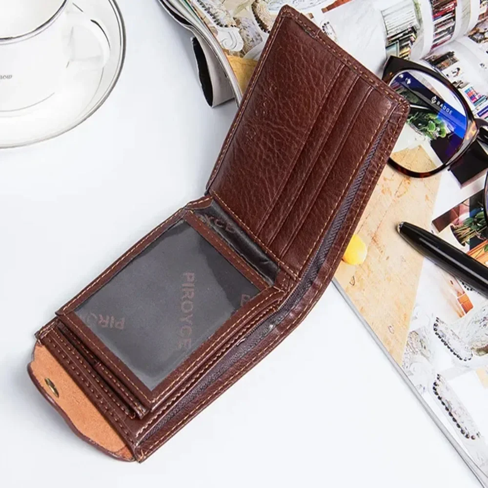 New 2025 Quality Guaranteed PU Leather Brand Men Wallets Design Short Small Male Purses Vintage Hasp Card Holder Carteras Casual
