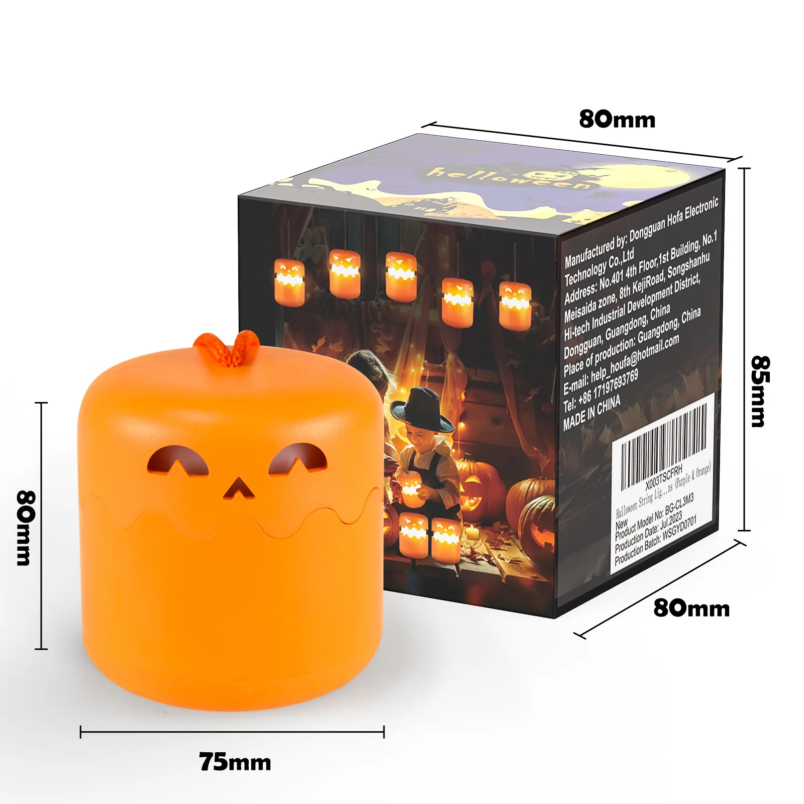 New Halloween Funny Portable Jack-o'-Lantern Foldable LED Night Light Party Decoration Lantern