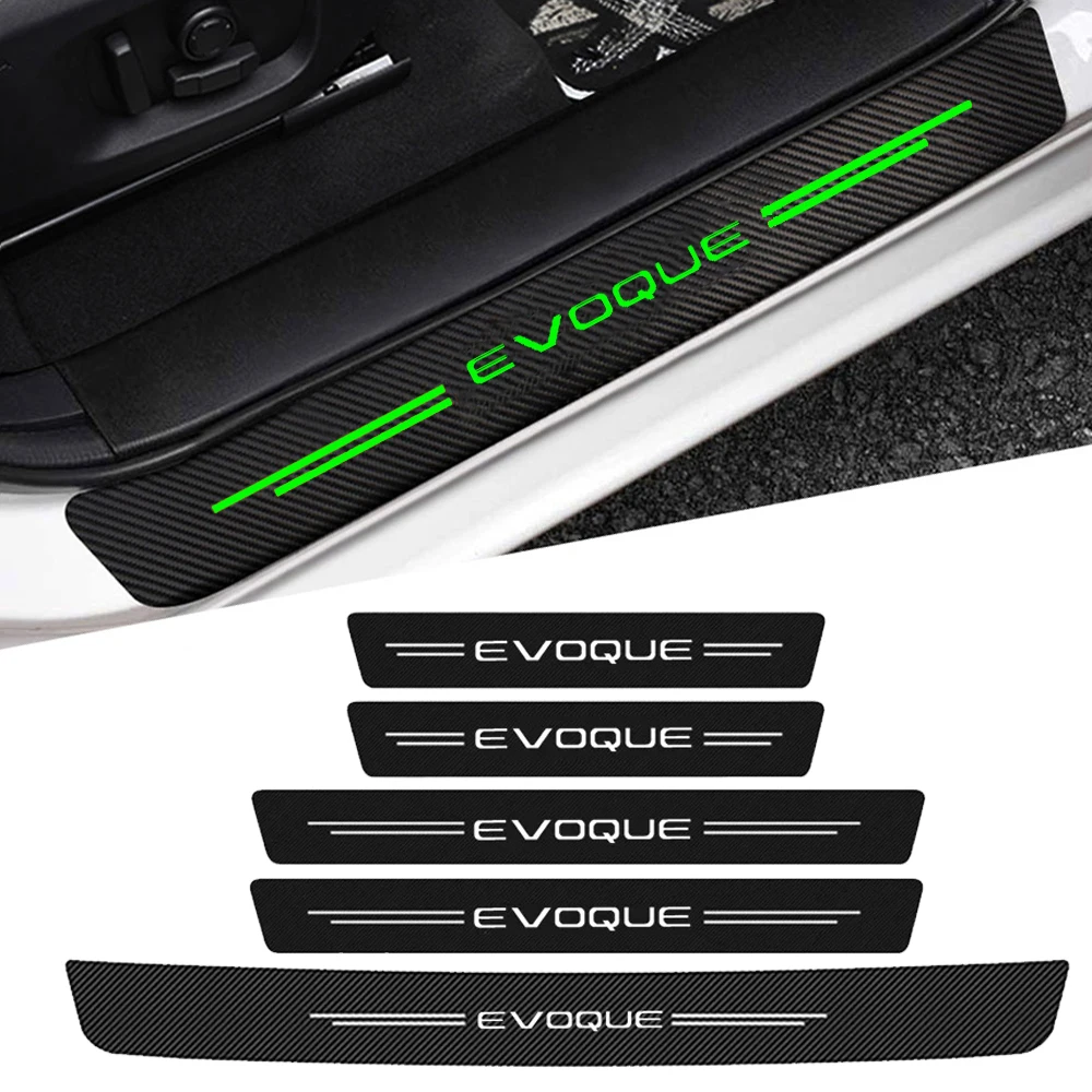 Luminoso Car Door Davanzale Protector Posteriore Tronco Paraurti Soglia Sticker Per Land Rover Evoque Logo Defender Sport Velar Range Rover