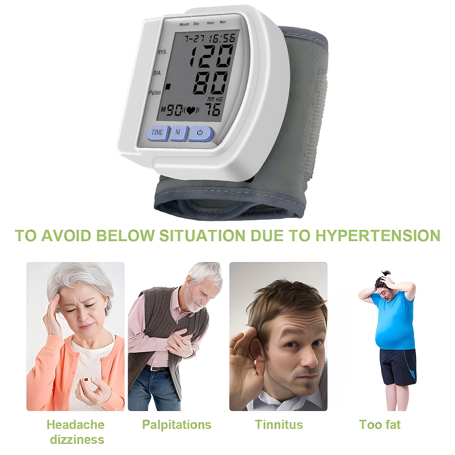 Medical Digital Wrist Blood Pressure Monitor Medical Upper Sphygmomanometer Automatic Tonometer Tensiometro Blood Pressure Met blood pressure monitor blood pressure meter