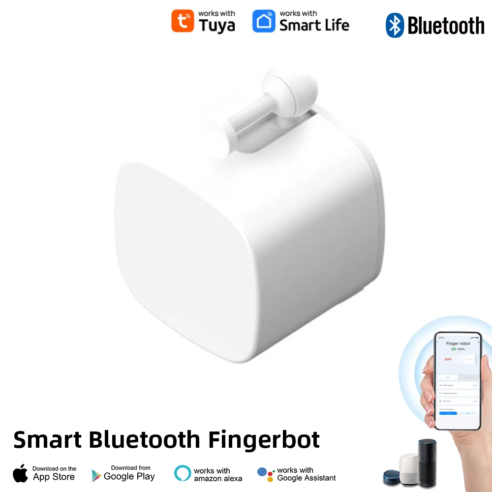 Tuya Bluetooth Finger Robot Switch Button Pusher and Tuya Bluetooth Gateway for