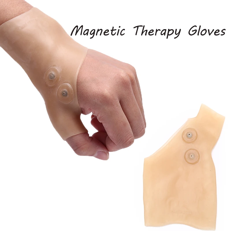 

1PC Magnetic Therapy Wrist Hand Thumb Support Gloves Silicone Gel Arthritis Pressure Corrector Massage Pain Relief Gloves