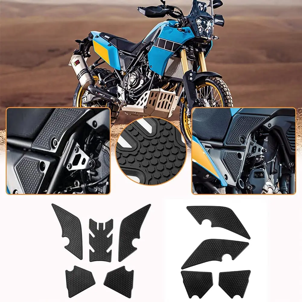 

Motorcycle Traction Pad Gas Fuel Tank Grips Side Non-slip Stickers Protector Decal For Yamaha Tenere 700 XTZ700 2019 2020 2021