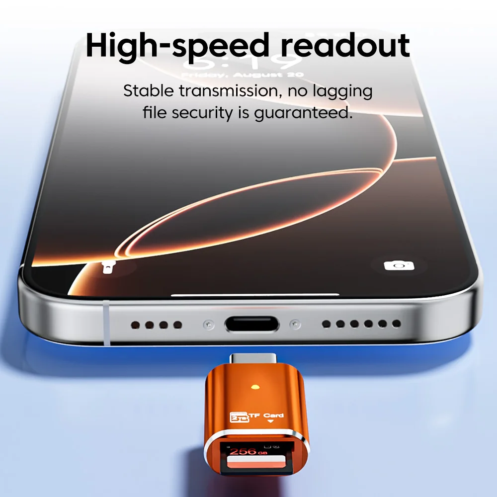 Type C Card Reader Adapter Micro SD TF Card Reader USB-C Memory Card Adapter Data Transmission up to 2TB For iPhone 15 16 Pro PC BEST SELLERS