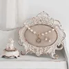 French Vintage Jewelry Stand, White Antique Display Holder, Necklace/Earring Jewelry Rack, Elegant Storage Piece  Pink 1