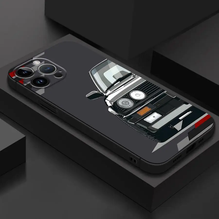 Black Soft Shell Phone Case with JDM Sport Car Design