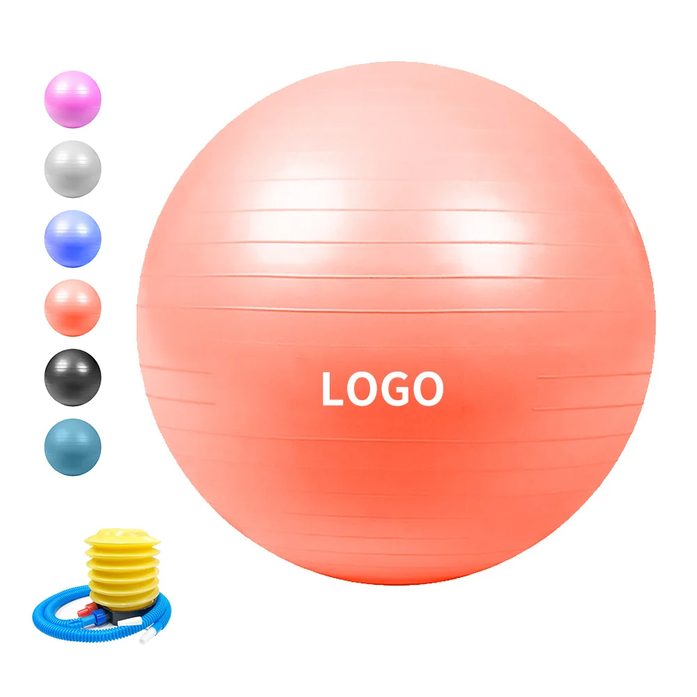 Color PVC Yoga Ball, Fitness Exercise Ball, Gym Training, Workout, Sport, Pilates, Birthing, Workout, 55cm, 65cm, 75cm