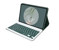 Enhanced Keyboard Case with Detachable Cover for Italian (Dark green key case)